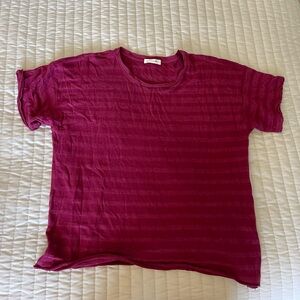 rag & bone red Short Sleeve Tee